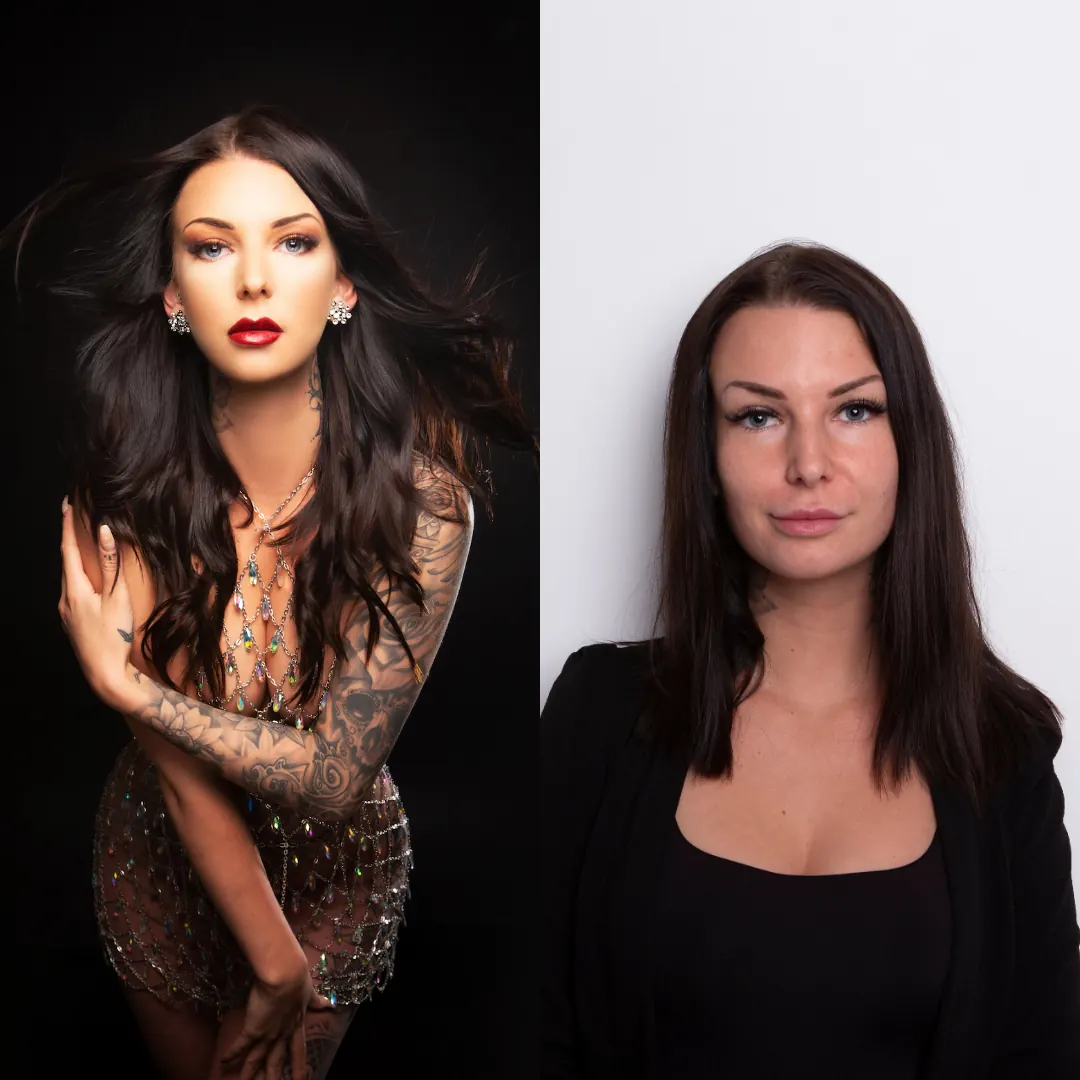 Before and after boudoir makeover